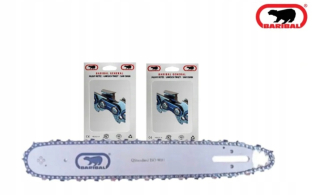 Silná lišta Baribal pre Husqvarna 15 ".325" 1,5 mm dve profesionálne reťaze Baribal 64 článkov Plné